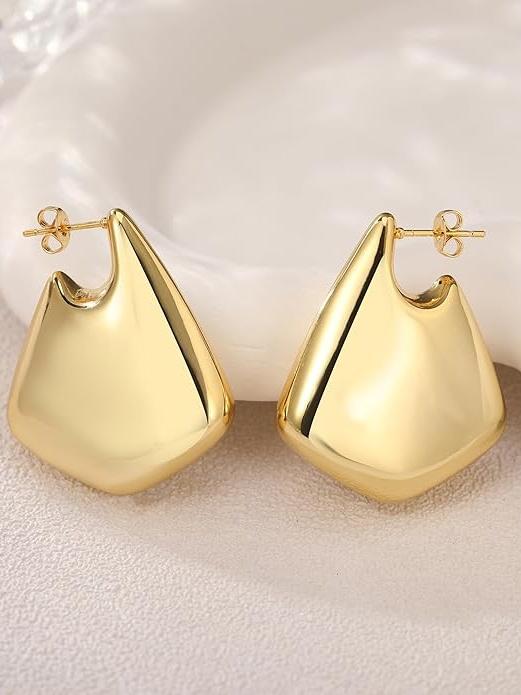 Chunky Gold/Silver Fin Earrings