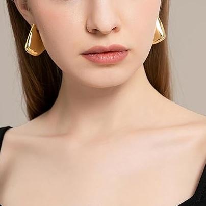 Chunky Gold/Silver Fin Earrings