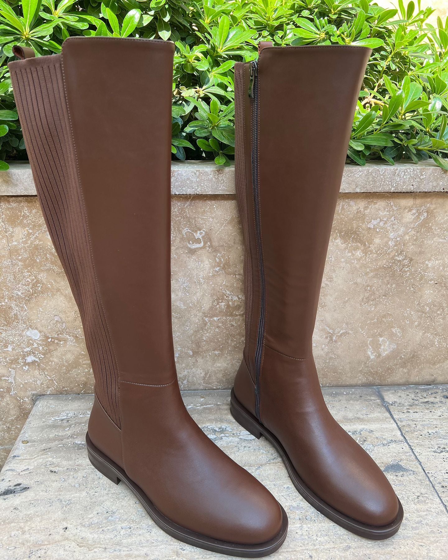 Brown Simple Long Boots