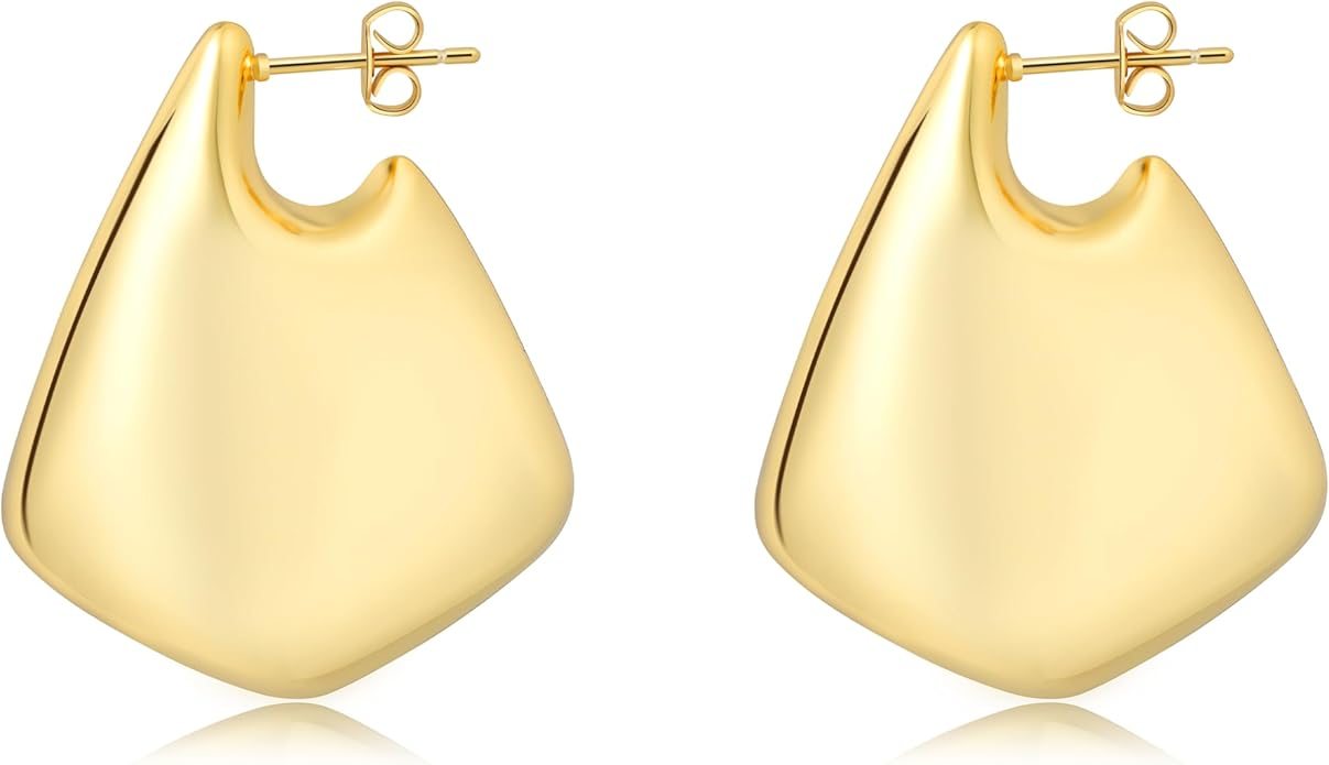 Chunky Gold/Silver Fin Earrings