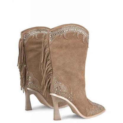 Women's Chic Fringed Cowboy Boots